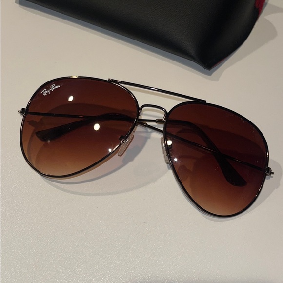 Ray-Ban Gradient Brown Aviator Sunglasses - Picture 8 of 10